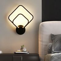 Applique Murale LED, 20W Blanc Chaud Intérieur Lampe Murale Moderne, Créativité Lampe de Mur Chambre Salon Escalier Couloir - Noir