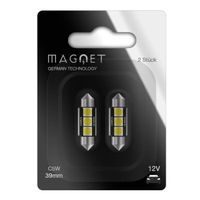 Magnet Ampoules | C5W 39MM Premium CanBus 3 LED, 12V | 1 Paire | Habitacle, Plaque Immatriculation, Feu Position, Plafonnier