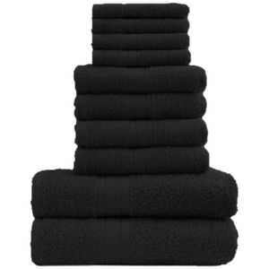 Lot de 10 serviettes de bain 70 x 140 cm blanches 100% coton 500 g/m2
