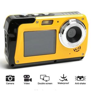 CAMÉSCOPE NUMÉRIQUE 48mp jaune 2,7k - Caméra numérique étanche TFT, double écran, caméscope à n'aime numérique 16x, caméra sous m