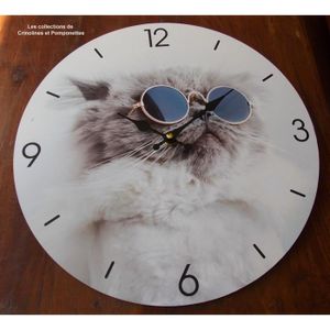 Horloge Murale Chat Cdiscount