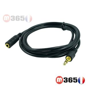 AISENS A128 – 0145 – Câble Audio stéréo avec Jack 3.5 de 1.5 m Couleur Noir 