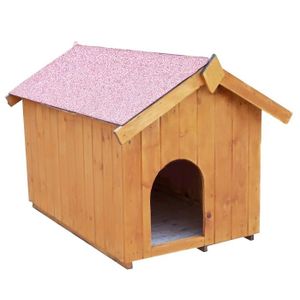 NICHE Niche à chien toit bitumé bipente 0,77m² - Pour petits chiens