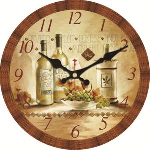 OBJET DÉCORATION MURALE Horloge murale à vin 21 12 pouces (30 cm) Horloge 