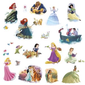 STICKERS 22 Stickers Toutes les Princesses Disney Repositio