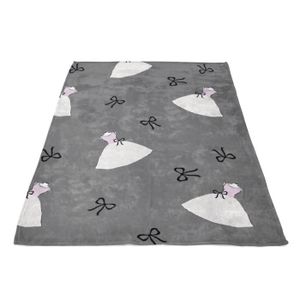Soleil dOcre 510048 Couverture Polaire Polyester//Microfibre Gris Clair 180 x 220 cm