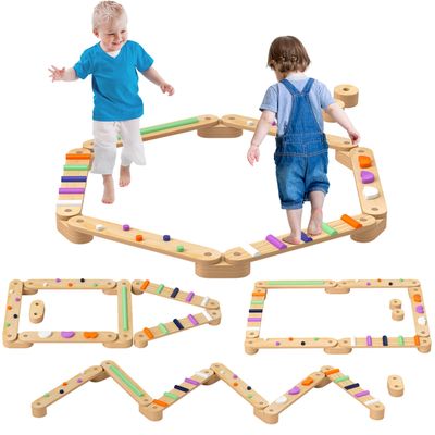 Poutre d'équilibre en bois pour enfants 3-7 ans - Ciel & terre Commerce
