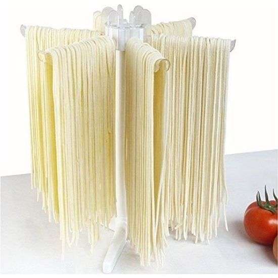 Séchoir à Pâtes Relaxdays En Bambou - 8 Bras Pour Spaghetti, Lasagnes | 30x39.5x30cm