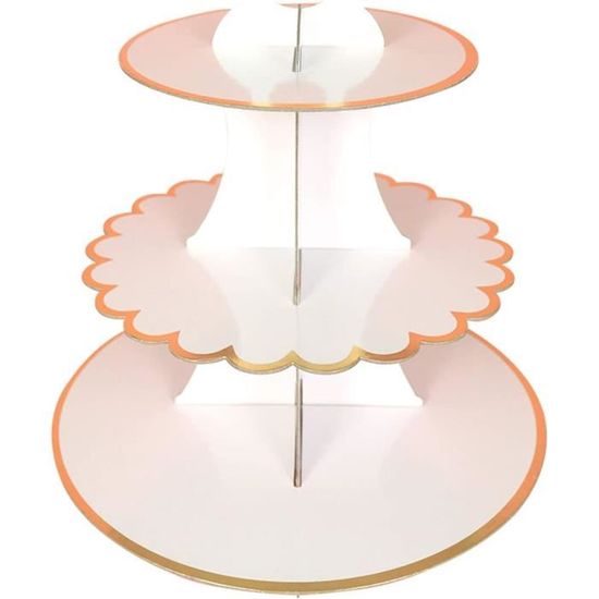 Support à Gâteau Carton à 3 Niveaux,7"10" 12"Tailles Présentoir à