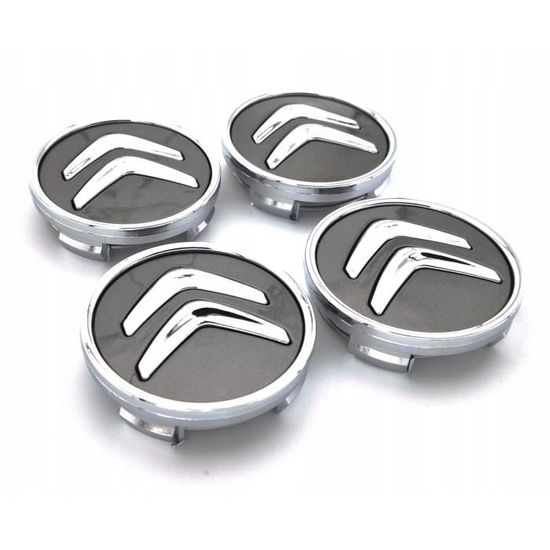 Lot De 4 Bouchons Centraux De Jante Noirs Pour GMC - Diam. 182 Mm (7,2")