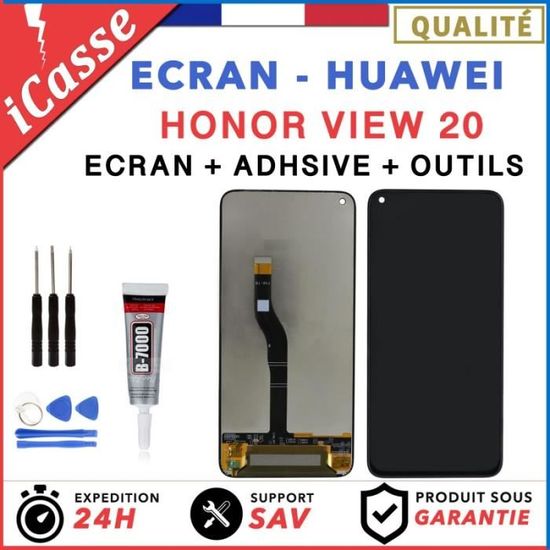 Écran LCD + Vitre Tactile Noir Assemblé Sur Châssis Pour Honor View 20 - Remplacement Neuf