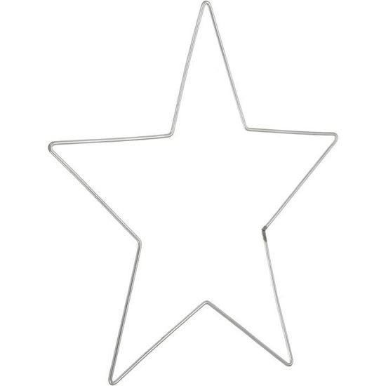 Lot De 6 Anneaux Métalliques étoile Pour Attrape-rêves/déco - Tailles 10,20,25,30 Cm - Noir, Avec Ficelle
