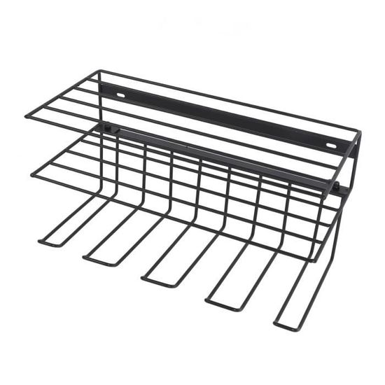 Support Mural 4 Niveaux Pour Outils électriques - Organisateur Garage Atelier, 59.5x24.5x41.5cm, Noir