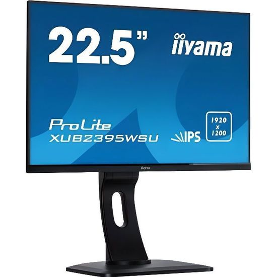 Moniteur LCD iiyama ProLite XUB2395WSU-B1 57,2 cm (22,5") WUXGA - 16:10 - Noir mat - Résolution 1920 x 1200
