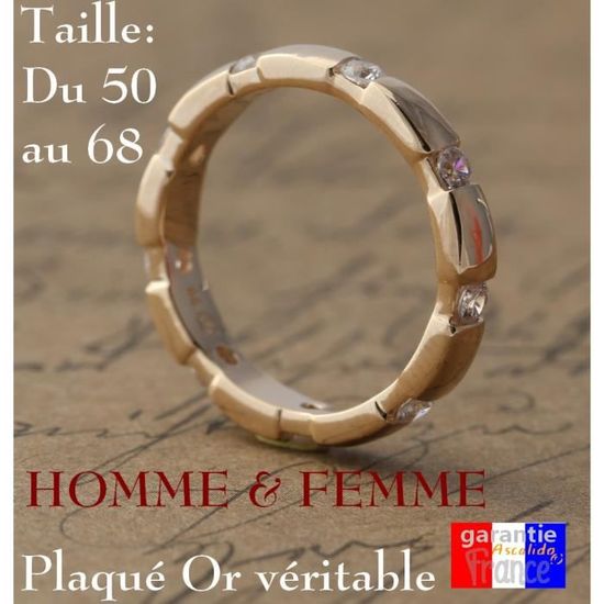 Bague ALLIANCE Maille GRECQUE Plaqué OR NEUF T 54