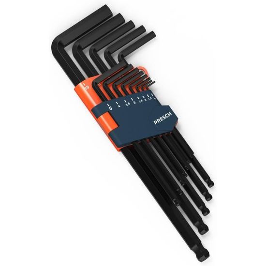 Meiwaltee Jeu De 22 Clés Allen & Torx Métriques - Kit Complet 1.27-10mm & T10-T50 Pour Vélo, Voiture, Moto & Réparations