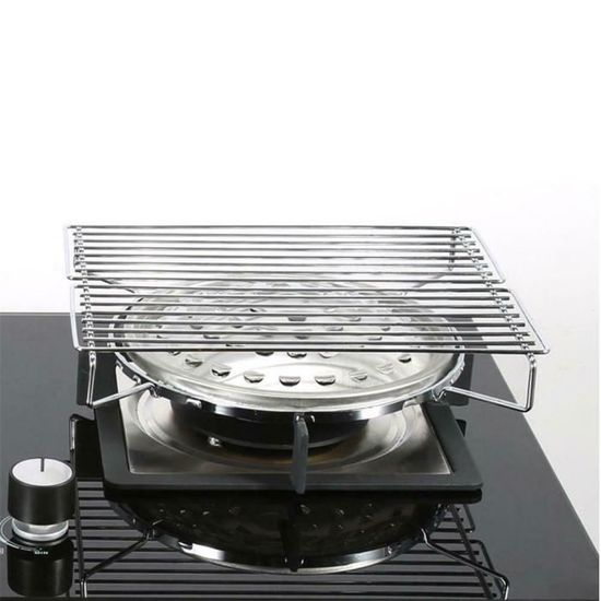 Panier de Barbecue en métal Plateau antirouille Filet Clip Maille avec