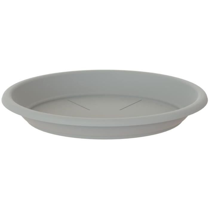 SOUCOUPE RONDE 35CM GRIS CLAIR