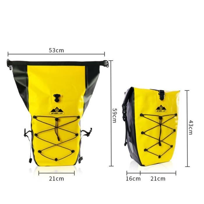 25L Sacoche de Vélo Arrière - Sacoche Vélo, Porte Bagage Arrière Imperméable Sac pour Cyclisme, VTT Voyage Bagage de Rangement