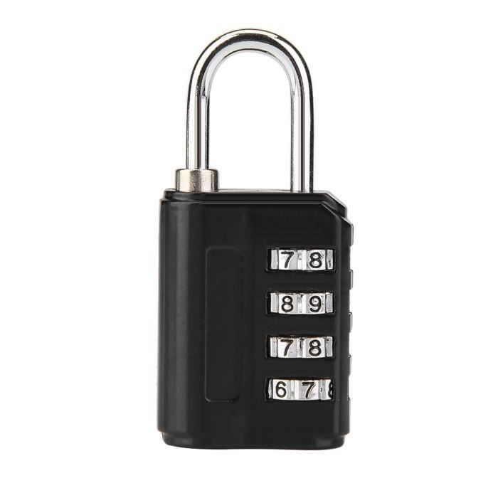 AIZ Cadenas à combinaison serrure anti-vol Serrure de mot de passe robuste à 4 chiffres en alliage de zinc pour valise
