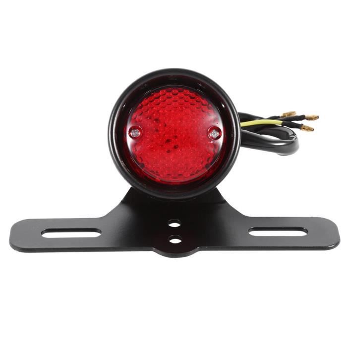 PHARES - OPTIQUES Feu arrière moto LED rétro rouge arrière Lampe d'arrêt de frein pour Harley véhicules -YES