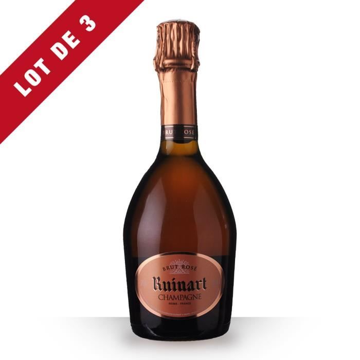 3X Ruinart Brut Rosé 37,5cl - Champagne
