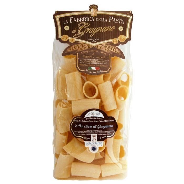 Pâtes italiennes Paccheri -Gragnano- IGP 500 Gr.
