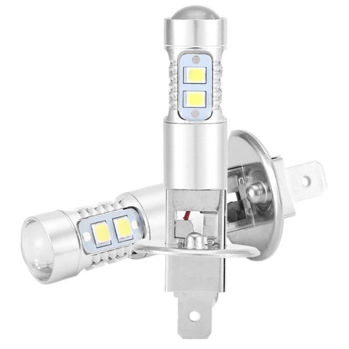 ESTINK Ampoules pour Phares 2x H1 6000K Super Blanc 100W LED Kit d'ampoules de Phare Feu de Brouillard de Voiture