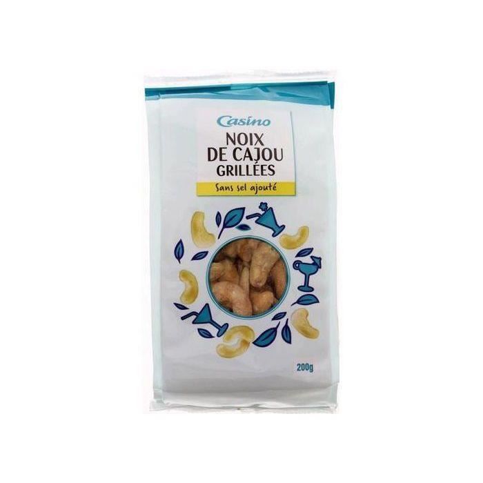 CASINO Noix de Cajou grillées - Sans sel ajouté - 200 g