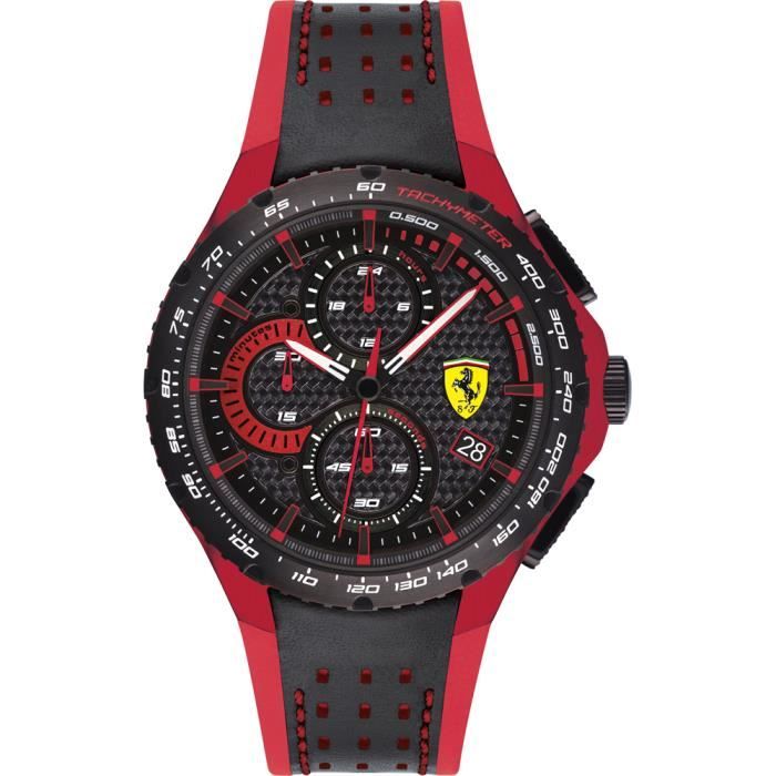 Ferrari - Montre Hommes - Quartz Chronographe - Bracelet Silicone Multicolore - 0830733