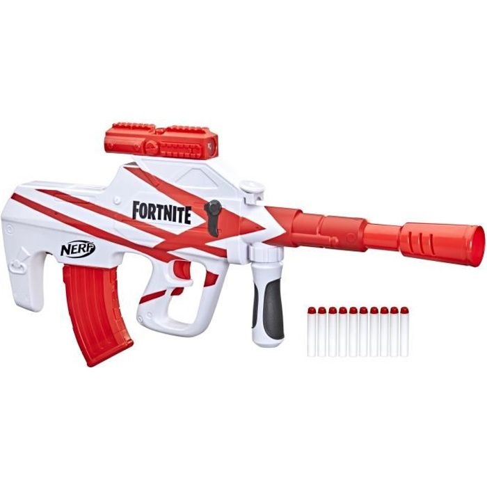 NERF - Nerf Fortnite - Blaster B-AR motorisé - Revêtement Converge et 10 fléchettes Nerf Elite