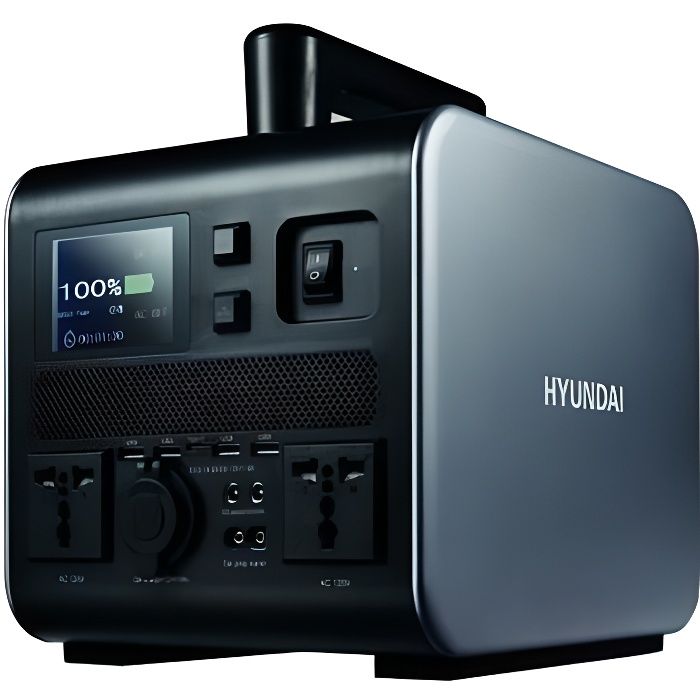 HYUNDAI Station d'énergie 1000 W - Capacité de la batterie 540Wh HPS600