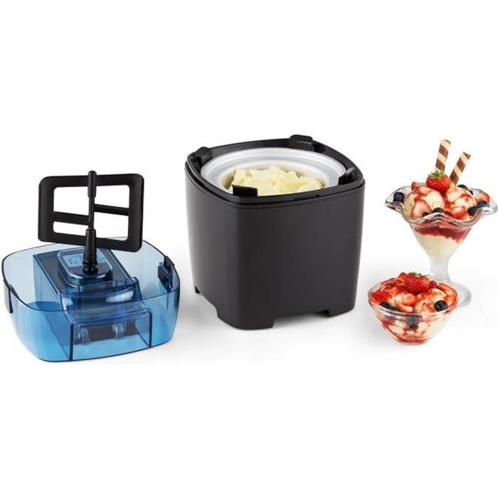 Machine à glace - Klarstein Creamberry - 1,5L - Bac isotherme - Noir