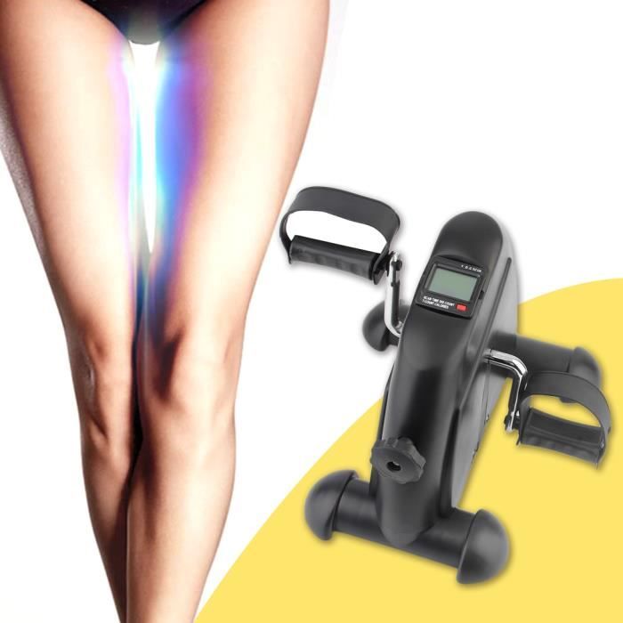 LESHP® Appareil de Fitness, Mini Vélo d’Appartement, Pédalier avec Ordinateur en Acier 40 cm x 35 cm x 32 cm Noir TECTAKE