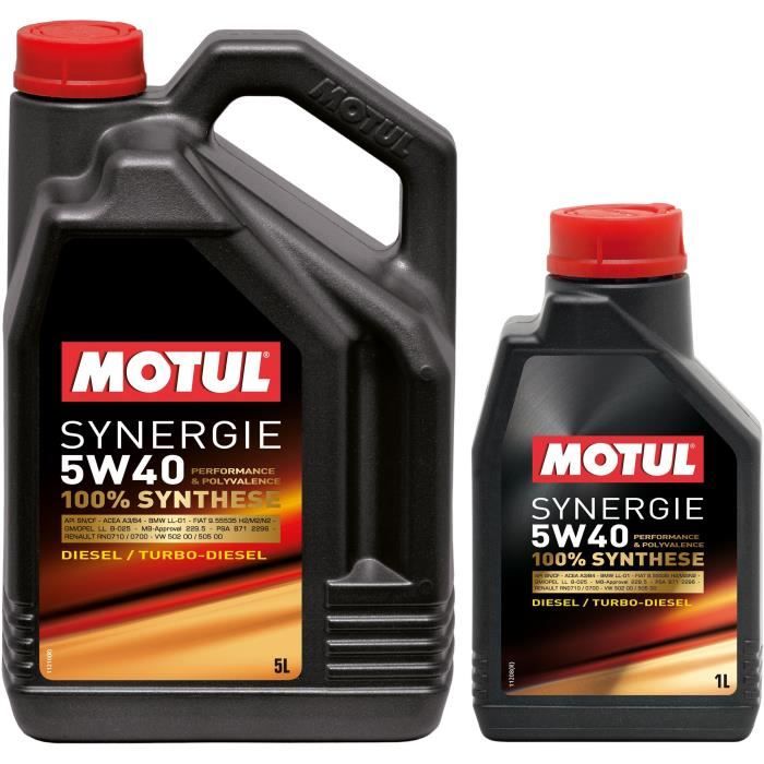 MOTUL Huile SYNERGIE DIESEL 5W40 5+1L (bidon) - Huile auto