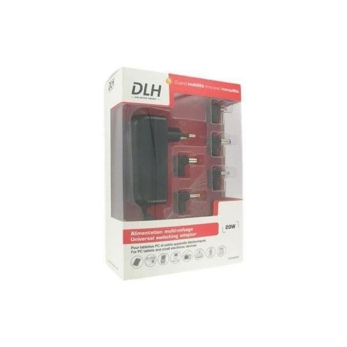 DLH Adaptateur Energy - Oui - Pour Tablette PC, Radio, Téléphone sans fil, Routeur, Disque dur, Calculatrice, Imprimante - 20 V DC