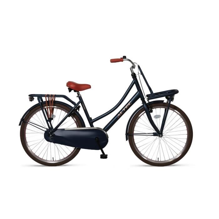 Vélo Enfant Fille 24 Pouces Urban Frein Avant sur Le Guidon et Le Frein Arrière à Rétropédalage 85% Assemblé Bleu Jeans