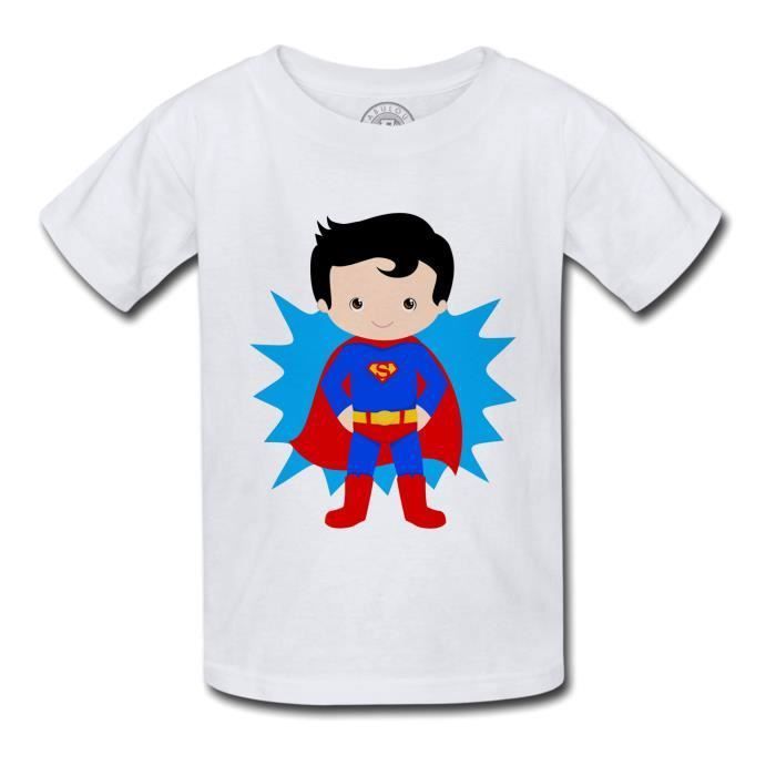 T-shirt Enfant Superboy Superman Garcon Enfant Dessin Mignon Super Hero