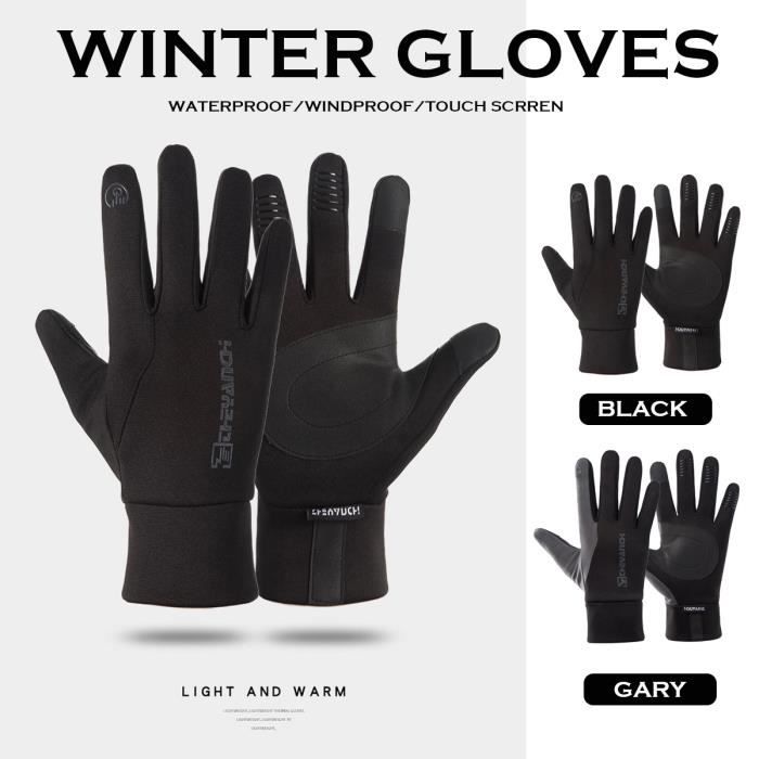 TEMPSA Gants de vélo cyclisme VTT Hiver Chaud Thermique gant écran tactile étanche