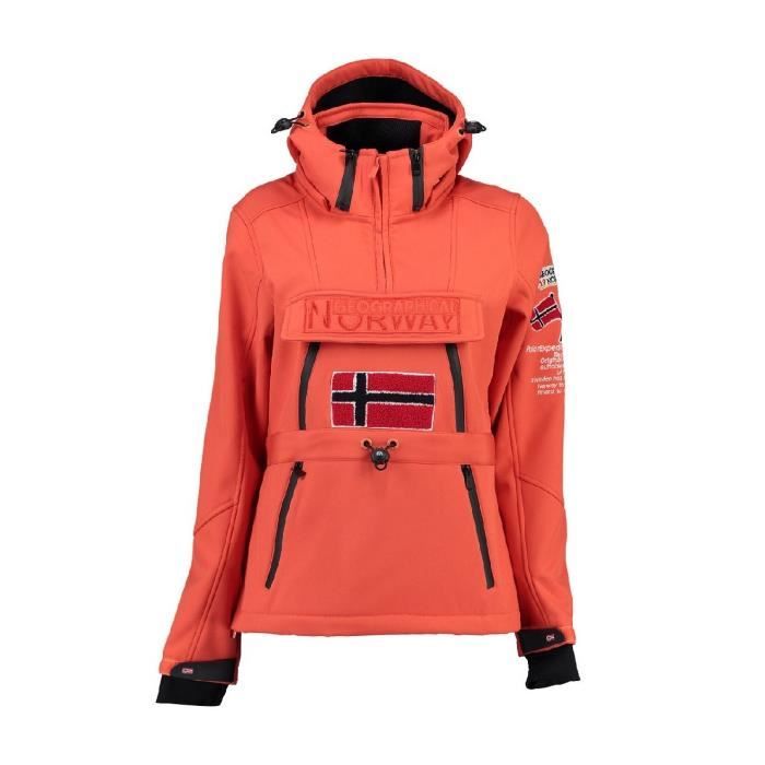Softshell Femme Geographical Norway Topale 007 Orange