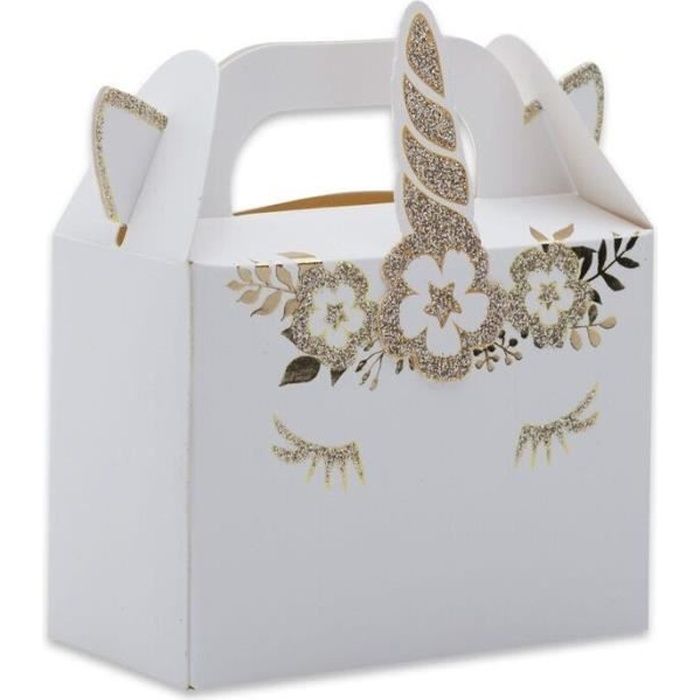 8 CONTENANTS LICORNE OR 9,5 X 8 X 4 CM Or / Blanc