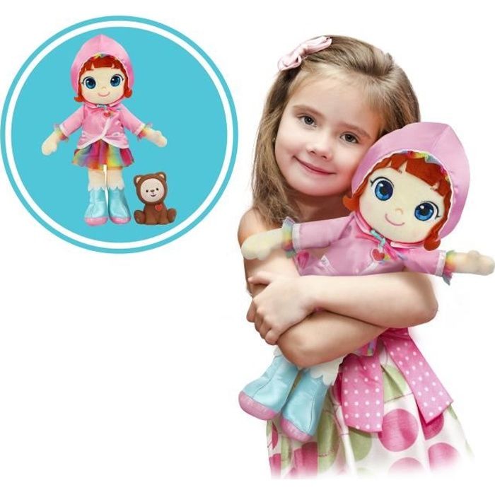 RAINBOW RUBY Poupée Ruby 30 cm en tissu avec figurine Choco - 89038 - 3 ans et +