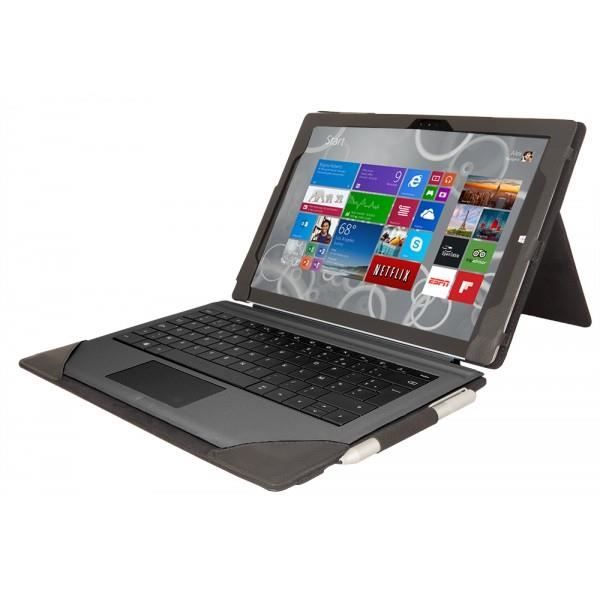URBAN FACTORY Sacoche de transport Elegant Folio - Folio Style pour Tablette - Noir - Simili Cuir - 193 mm Hauteur x 273 mm Largeur