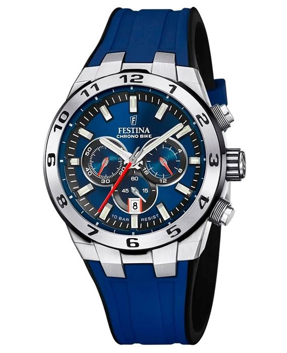 Montre FESTINA Chrono Bike Bleu Acier Inoxydable