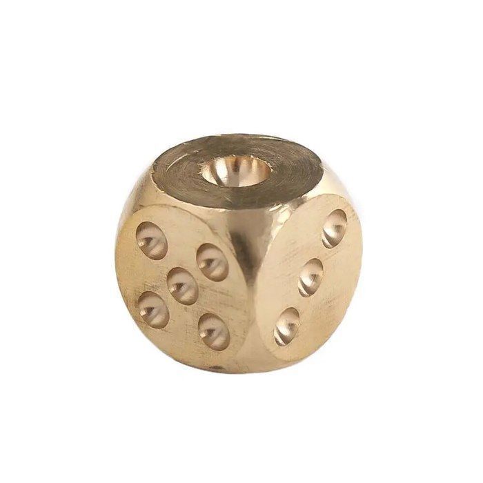DollaTek Dés polyédriques en métal 100 c?tés 50 mm utilisés pour Le Jeu de dés Dungeon and Dragon DND - Bronze