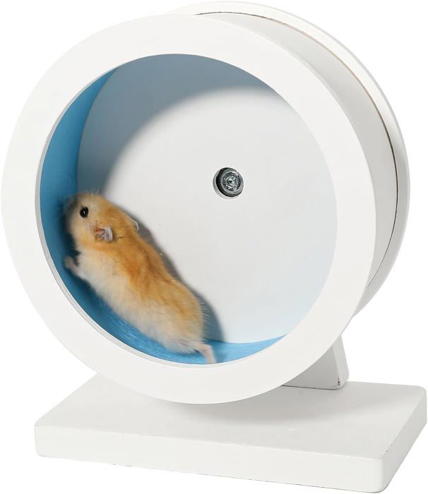 Comparer les prix de Roue de Hamster bleue de 6.0 pouces, roue d'exercice d'entraînement silencieuse en bois,roue rotative assez courante,bleue,petite
