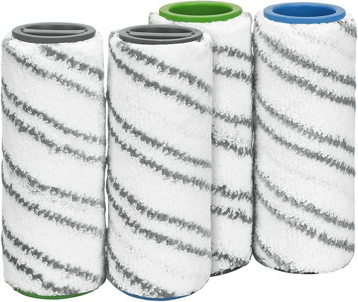 Rouleaux Microfibre De Rechange Kärcher Pour FC3, FC5, FC7 - Lot De 2, Jaune, Lavable Machine