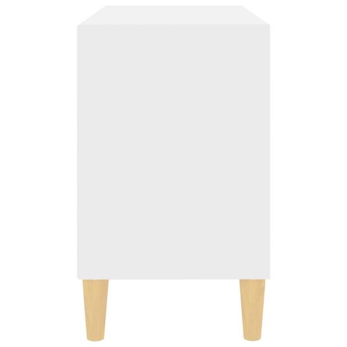 Meuble TV - GKK - avec 4 compartiments - pieds en bois massif Blanc 69 5x30x50 cm @2848 Meuble TV - GKK - avec 4 compartiments - pieds en bois massif Blanc 69 5x30x50 cm @2848