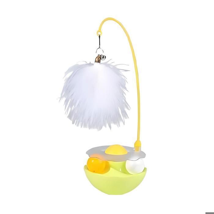 Meilleurs prix pour Jouet pour chat avec plumes - Boule dherbe à chat & plateau tournant - Résistant aux griffes ABS