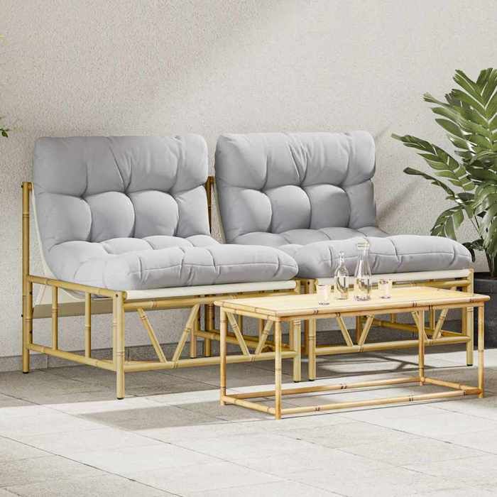 vidaXL Chaises Relaxantes de Jardin 2 pcs avec Coussin 60x80x71 cm Acier - vue 3